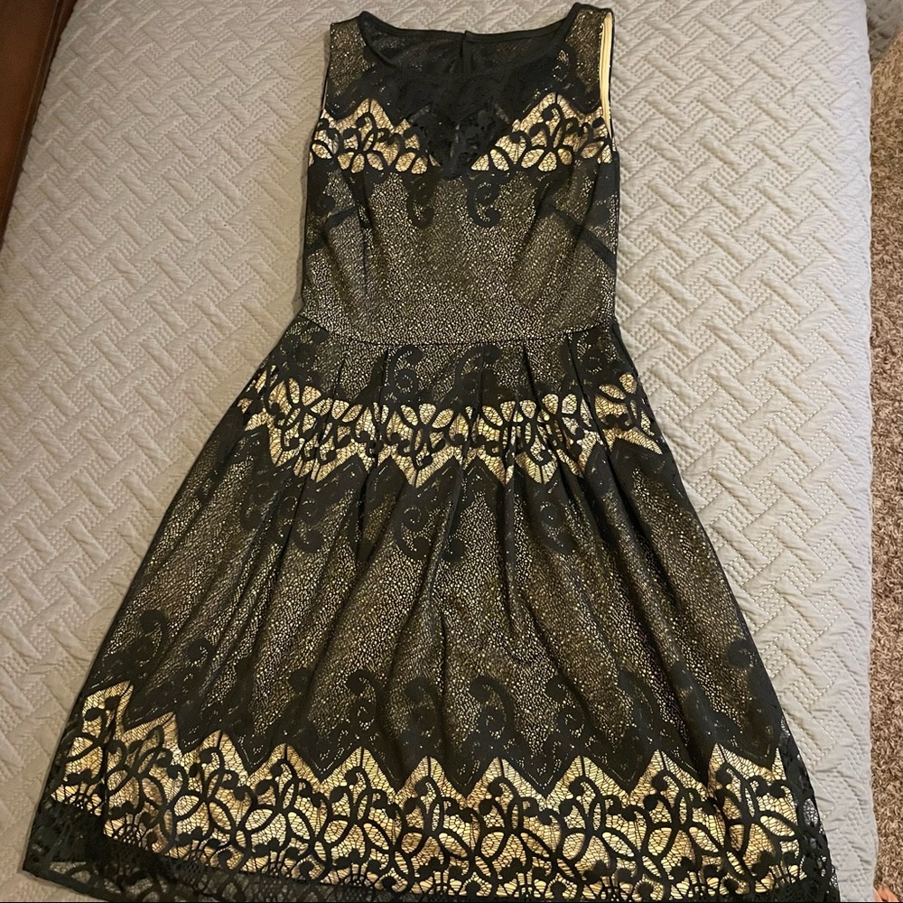 Black/ nude lace dress